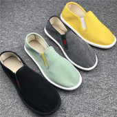 Ανδρικά μοκασίνια από υφάσματα με επίπεδη σόλα σε διάφορα χρώματα