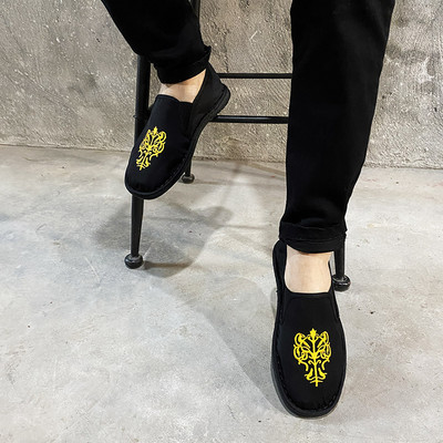 Νέο μοντέλο ανδρικά υφασμάτινα μοκασίνια με επίπεδη σόλα - διάφορα μοντέλα