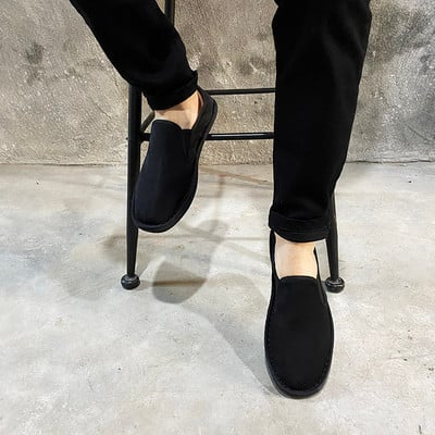 Νέο μοντέλο ανδρικά υφασμάτινα μοκασίνια με επίπεδη σόλα - διάφορα μοντέλα