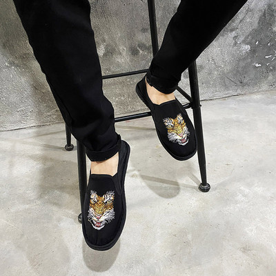 Νέο μοντέλο ανδρικά υφασμάτινα μοκασίνια με επίπεδη σόλα - διάφορα μοντέλα