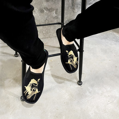 Νέο μοντέλο ανδρικά υφασμάτινα μοκασίνια με επίπεδη σόλα - διάφορα μοντέλα