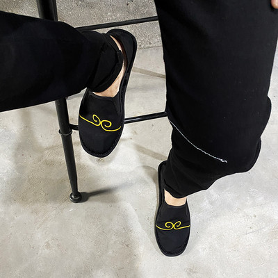 Νέο μοντέλο ανδρικά υφασμάτινα μοκασίνια με επίπεδη σόλα - διάφορα μοντέλα