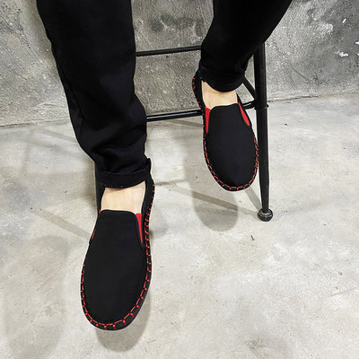 Νέο μοντέλο ανδρικά υφασμάτινα μοκασίνια με επίπεδη σόλα - διάφορα μοντέλα