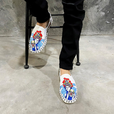 Νέο μοντέλο ανδρικά υφασμάτινα μοκασίνια με επίπεδη σόλα - διάφορα μοντέλα