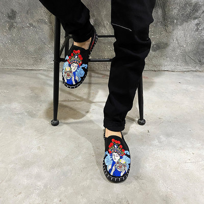 Νέο μοντέλο ανδρικά υφασμάτινα μοκασίνια με επίπεδη σόλα - διάφορα μοντέλα