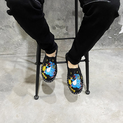 Νέο μοντέλο ανδρικά υφασμάτινα μοκασίνια με επίπεδη σόλα - διάφορα μοντέλα