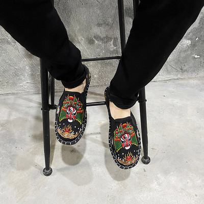 Νέο μοντέλο ανδρικά υφασμάτινα μοκασίνια με επίπεδη σόλα - διάφορα μοντέλα