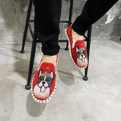 Νέο μοντέλο ανδρικά υφασμάτινα μοκασίνια με επίπεδη σόλα - διάφορα μοντέλα