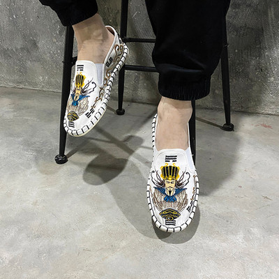 Νέο μοντέλο ανδρικά υφασμάτινα μοκασίνια με επίπεδη σόλα - διάφορα μοντέλα