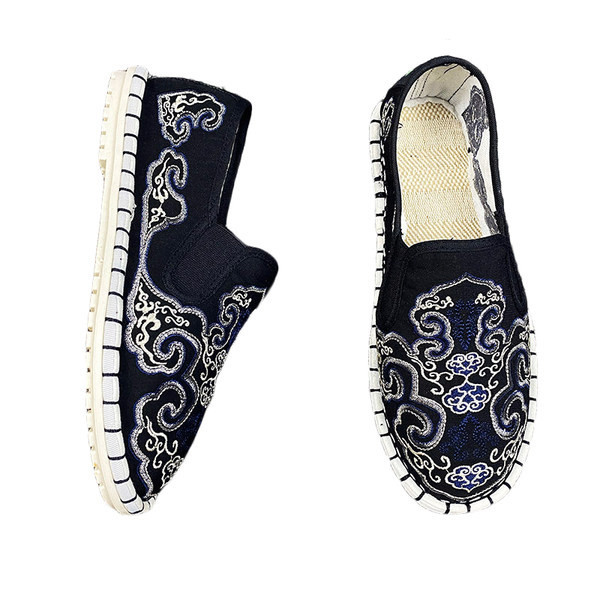 Νέο μοντέλο ανδρικά υφασμάτινα μοκασίνια με επίπεδη σόλα - διάφορα μοντέλα