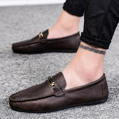 Casual μοκασίνια από οικολογικό δέρμα με μεταλλικό στοιχείο για άντρες