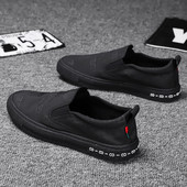 Ανδρικά μοκασίνια με υφάσματα με ελαστικό