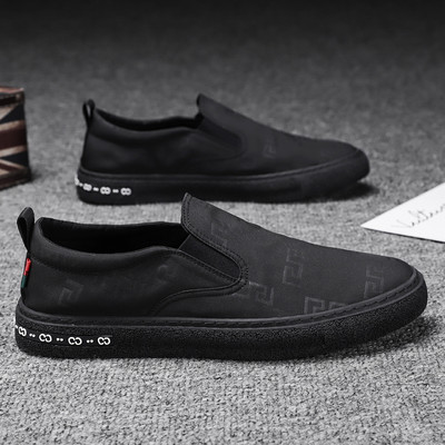 Ανδρικά μοκασίνια με υφάσματα με ελαστικό