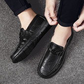 Ανδρικά μοκασίνια με τραχιά σόλα από οικολογικό δέρμα