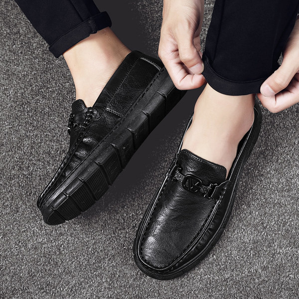 Ανδρικά μοκασίνια με τραχιά σόλα από οικολογικό δέρμα