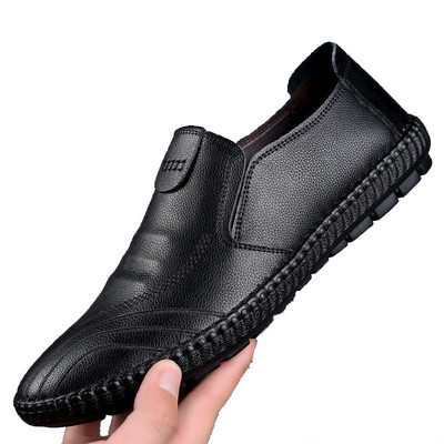 Vyriški mokasinai iš eko odos su tamprėmis