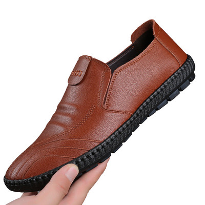 Vyriški mokasinai iš eko odos su tamprėmis