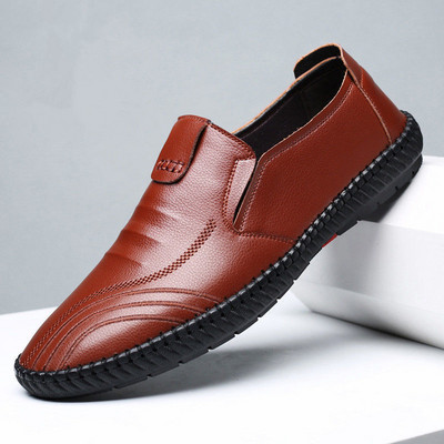 Vyriški mokasinai iš eko odos su tamprėmis