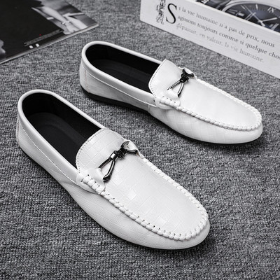 Ανδρικά casual μοκασίνια με μεταλλικό στοιχείο - δύο μοντέλα