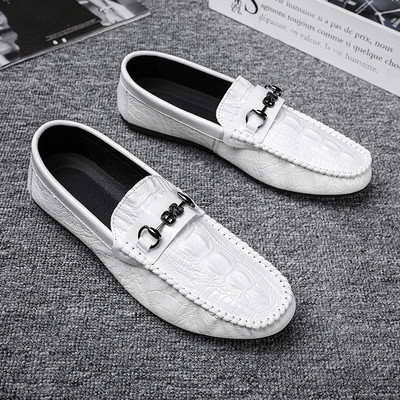 Ανδρικά casual μοκασίνια με μεταλλικό στοιχείο - δύο μοντέλα