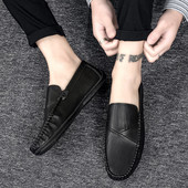 Casual μοκασίνια κατασκευασμένο από faux δέρμα με επίπεδη σόλα για άντρες