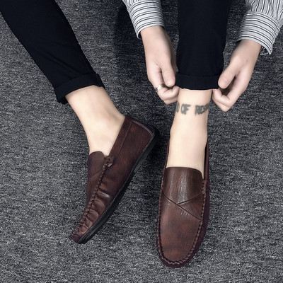 Casual μοκασίνια κατασκευασμένο από faux δέρμα με επίπεδη σόλα για άντρες