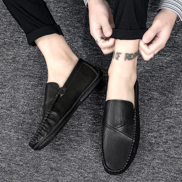 Casual μοκασίνια κατασκευασμένο από faux δέρμα με επίπεδη σόλα για άντρες