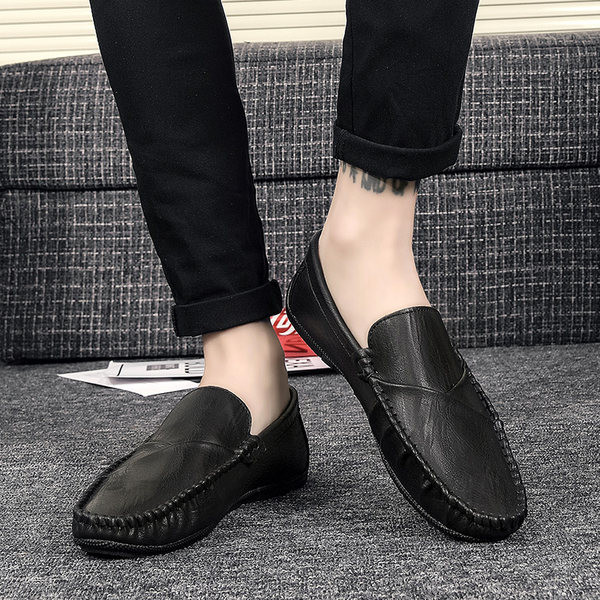 Casual μοκασίνια κατασκευασμένο από faux δέρμα με επίπεδη σόλα για άντρες