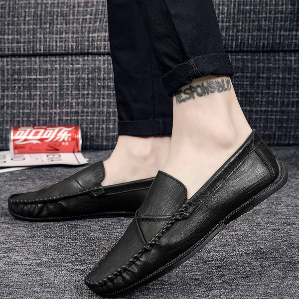 Casual μοκασίνια κατασκευασμένο από faux δέρμα με επίπεδη σόλα για άντρες