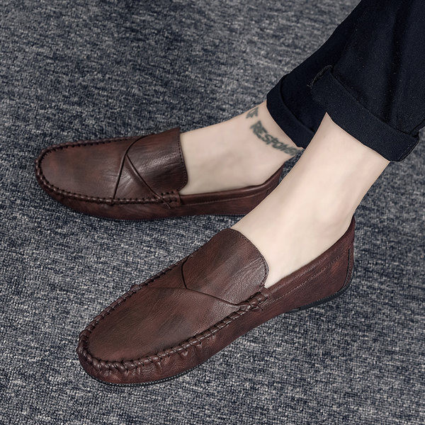 Casual μοκασίνια κατασκευασμένο από faux δέρμα με επίπεδη σόλα για άντρες
