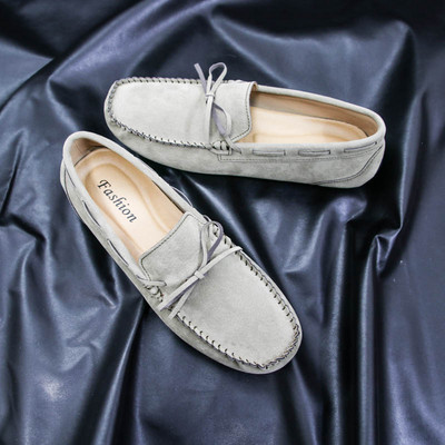Ανδρικά μοκασίνια από οικολογικό σουέτ με φούντα