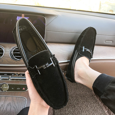 Ανδρικά μοκασίνια από οικολογικό σουέτ με φούντα