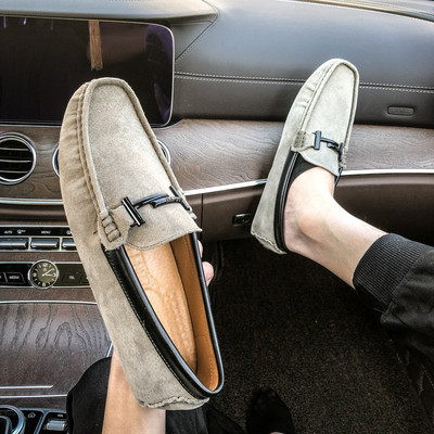 Ανδρικά μοκασίνια από οικολογικό σουέτ με φούντα