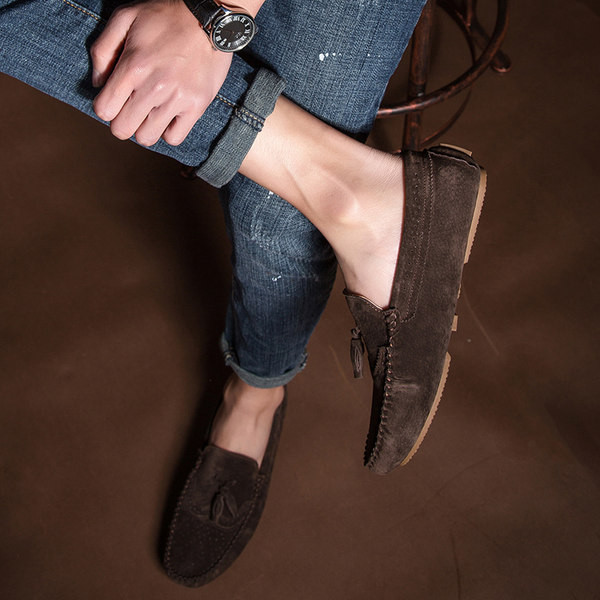 Ανδρικά μοκασίνια από οικολογικό σουέτ ή οικολογικό δέρμα - διάφορα μοντέλα
