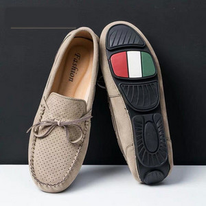 Νέο μοντέλο αναπνεύσιμα ανδρικά μοκασίνια - με επίπεδη σόλα