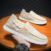 Ανδρικά μοκασίνια υφασμάτινα σε δύο χρώματα