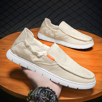 Ανδρικά μοκασίνια υφασμάτινα σε δύο χρώματα