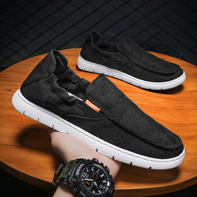 Ανδρικά μοκασίνια υφασμάτινα σε δύο χρώματα