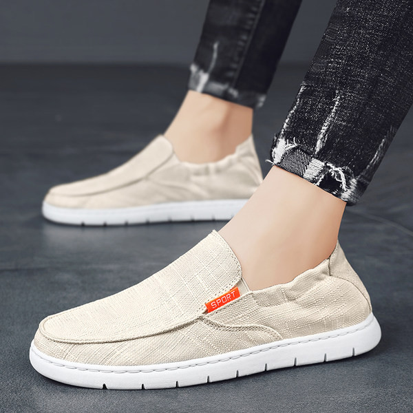 Ανδρικά μοκασίνια υφασμάτινα σε δύο χρώματα