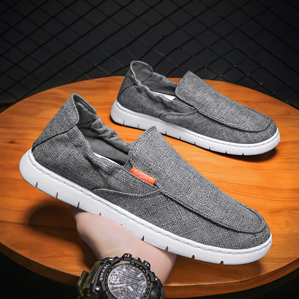 Ανδρικά μοκασίνια υφασμάτινα σε δύο χρώματα