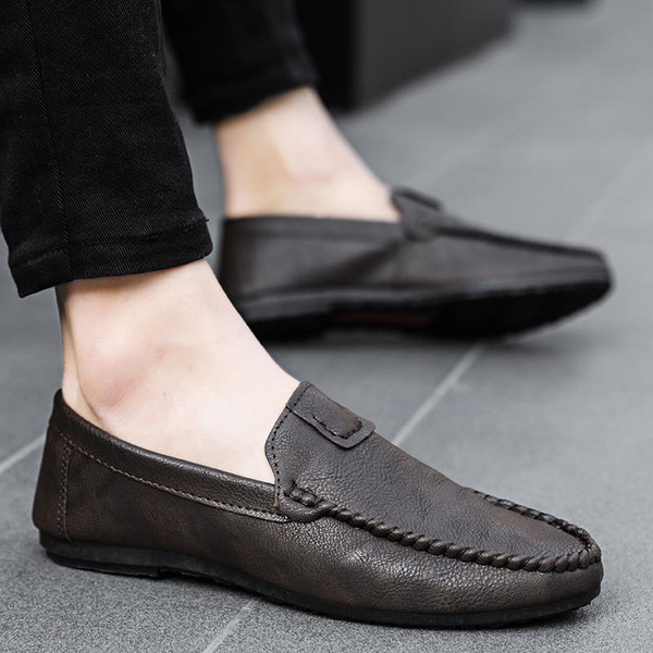 Mocasini de primavara din piele ecologica model uni