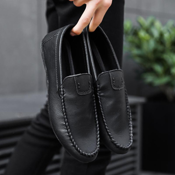 Mocasini de primavara din piele ecologica model uni