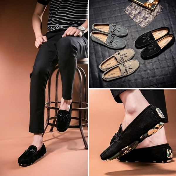 Ανδρικά μοκασίνια με φούντες - δύο μοντέλα