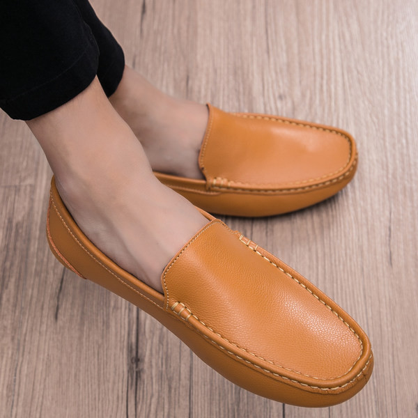 Έκο δερμάτινα μοκασίνια κλασικό μοντέλο για άντρες
