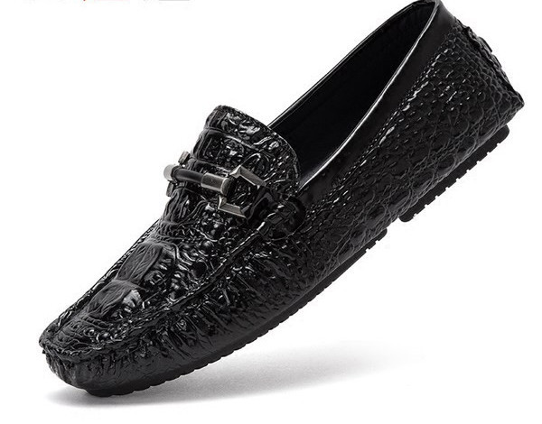 Ανδρικά ανοιξιάτικα έκο δερμάτινα μοκασίνια με μεταλλική αγκράφα