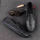 Ανδρικά έκο δερμάτινα μοκασίνια με επίπεδη σόλα - διάφορα μοντέλα