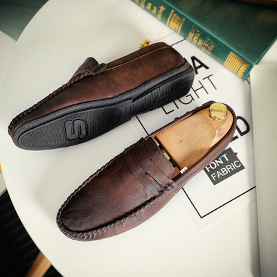 Κλασικό μοντέλο έκο δερμάτινα μοκασίνια για άνδρες