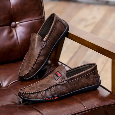 Κλασικό μοντέλο έκο δερμάτινα μοκασίνια για άνδρες