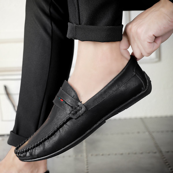 Κλασικό μοντέλο έκο δερμάτινα μοκασίνια για άνδρες
