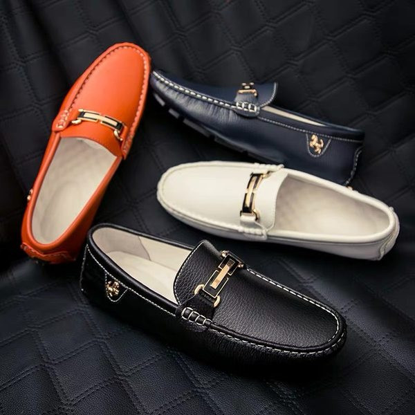 Ανδρικά μοκασίνια casual από faux δέρμα σε τέσσερα χρώματα